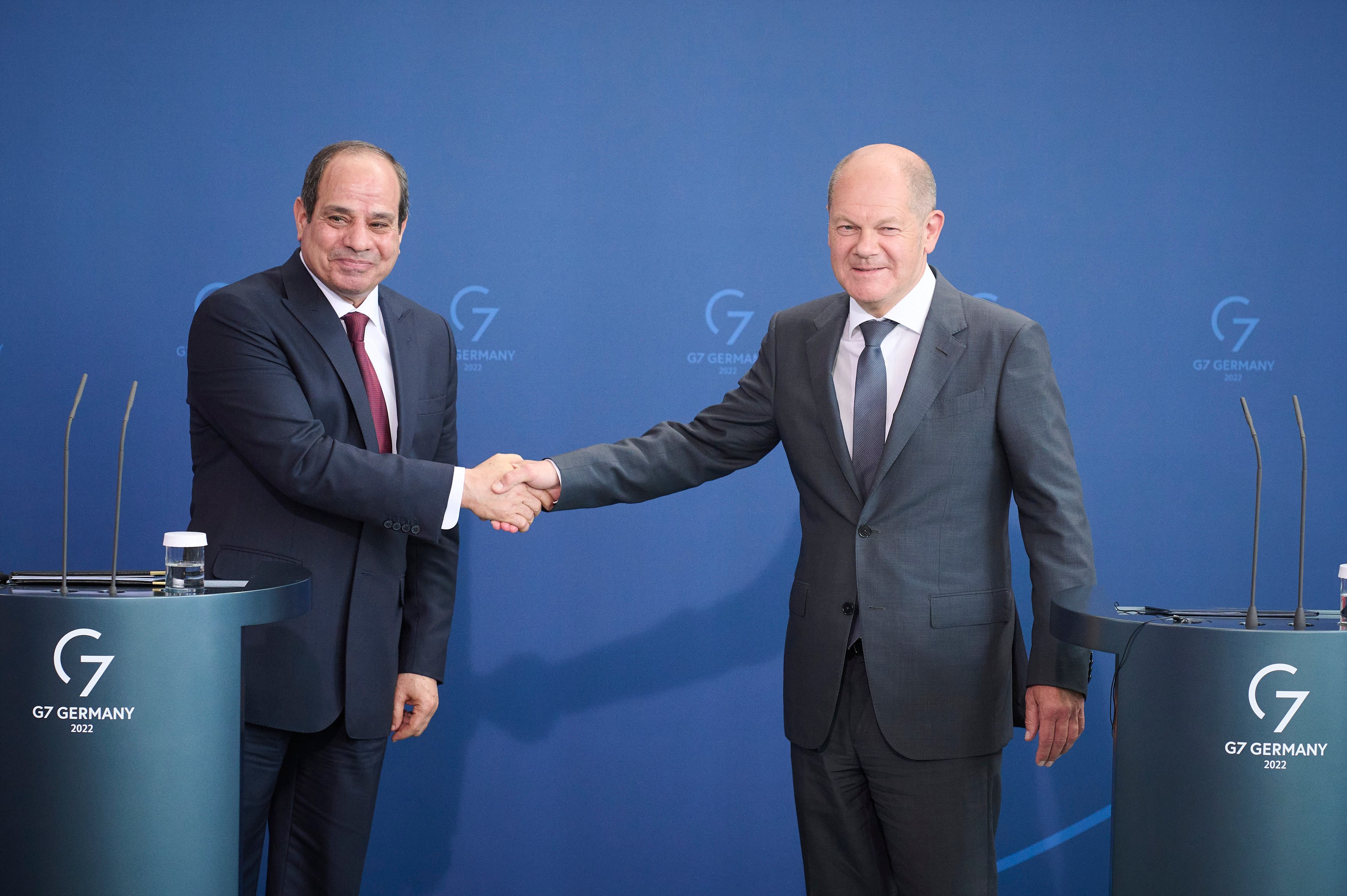 Berlin, Pressekonferenz Olaf Scholz und Abd al-Fattah as-Sisi
