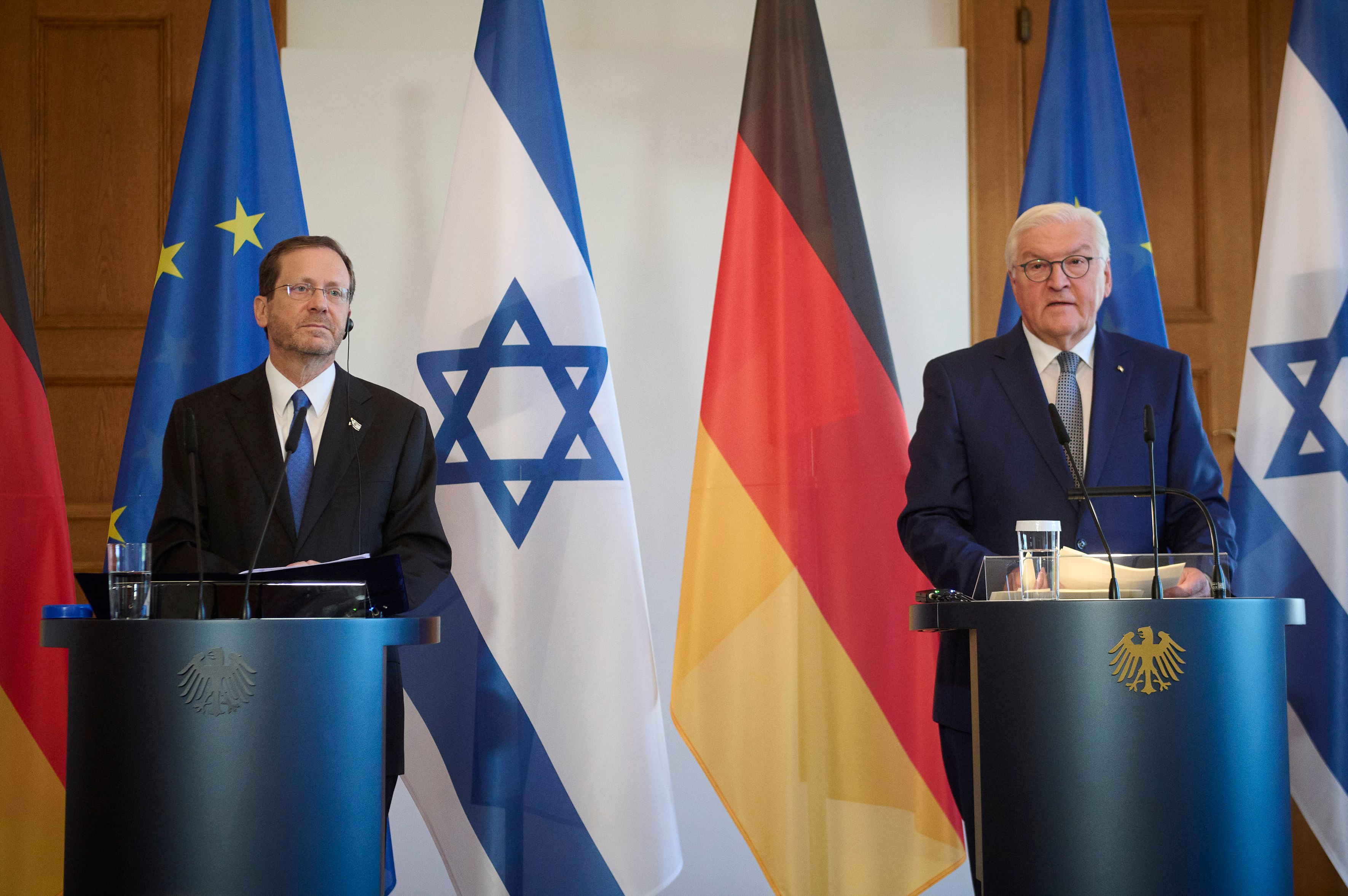 Berlin, Pressekonferenz Frank-Walter Steinmeier und Isaac Herzog