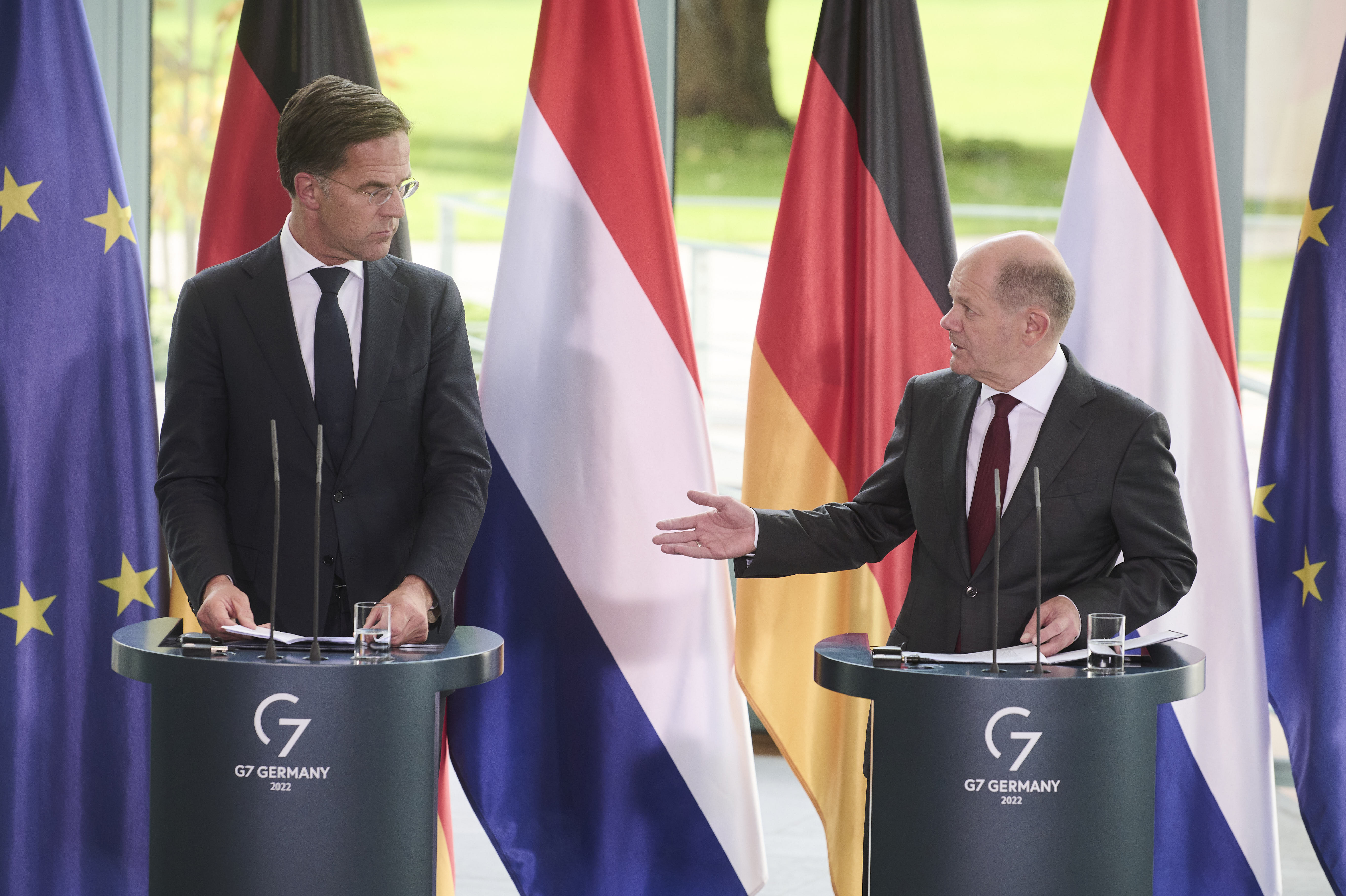 Berlin, Pressekonferenz Olaf Scholz und Mark Rutte