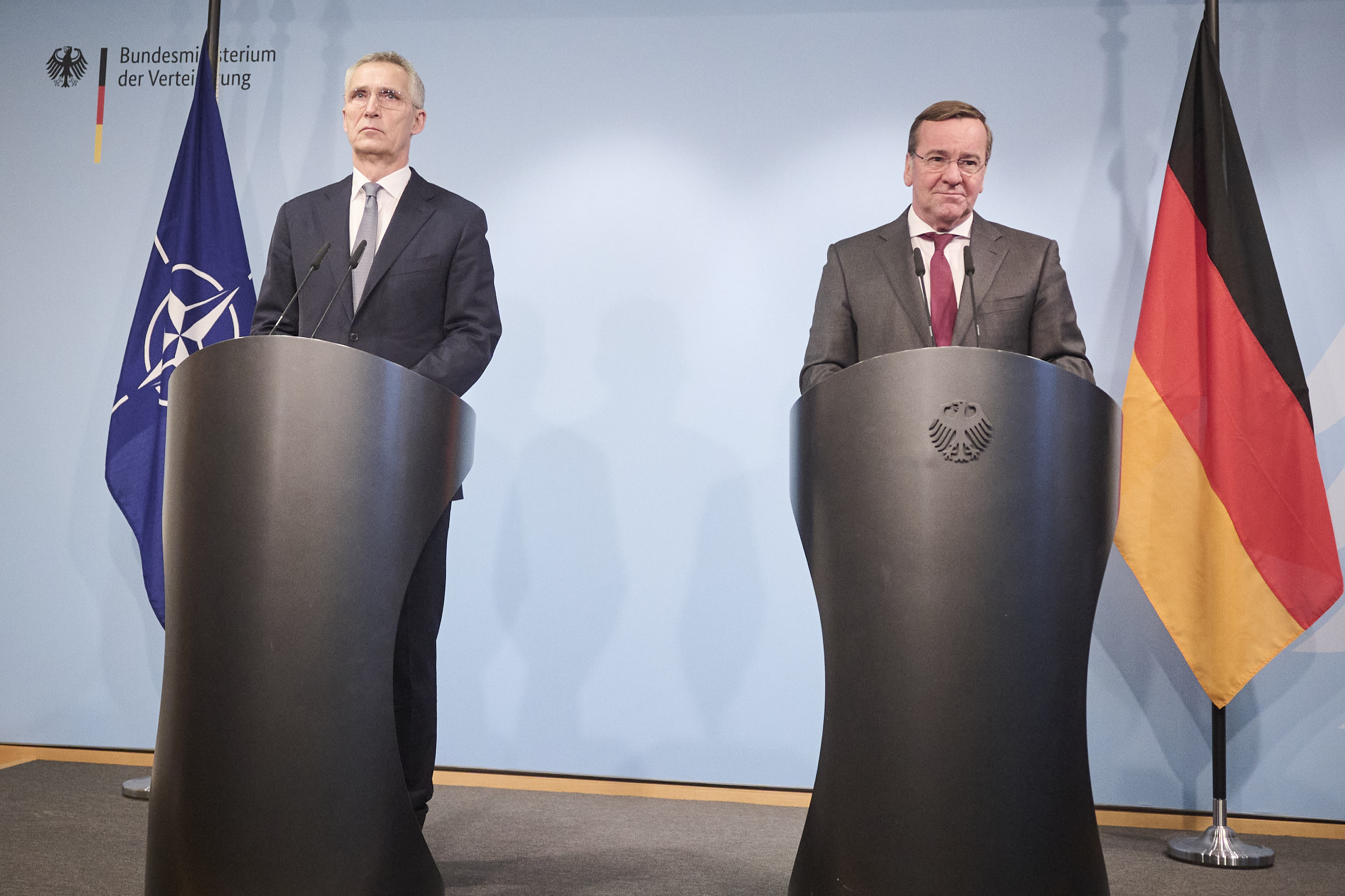 Berlin, Boris Pistorius trifft Jens Stoltenberg