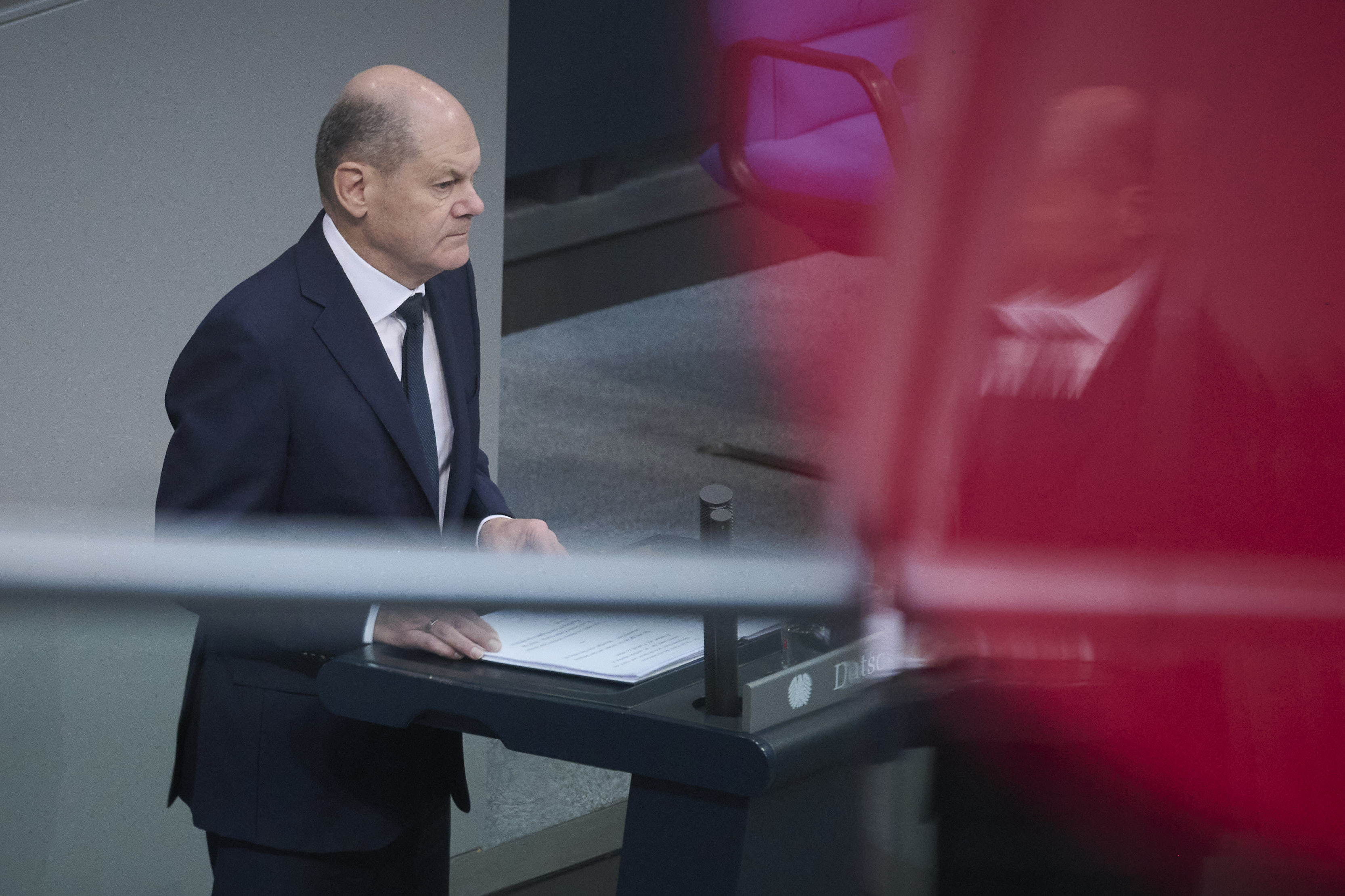 Berlin, Regierungserklärung von Olaf Scholz im Bundestag